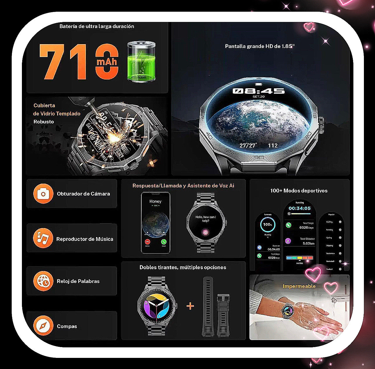 Reloj inteligente multifuncional