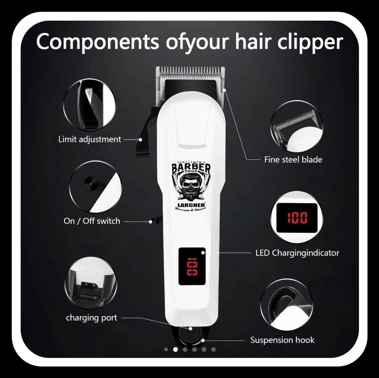 Kit profesional de cortadora de pelo y afeitadora,