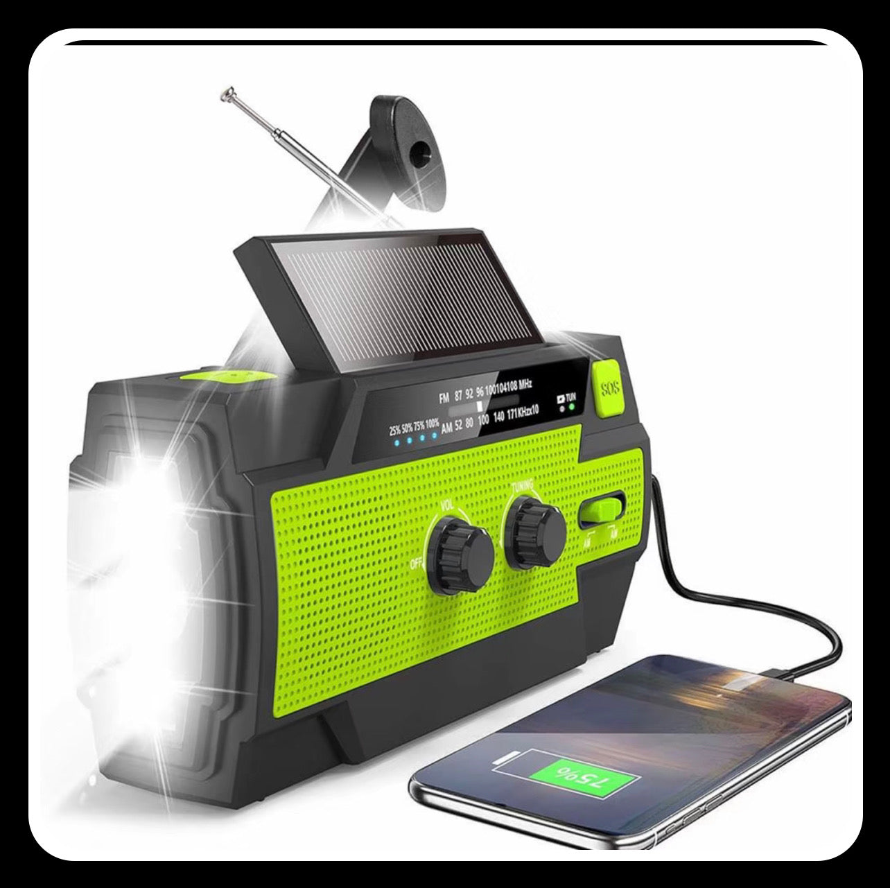 Radio de manivela de emergencia
