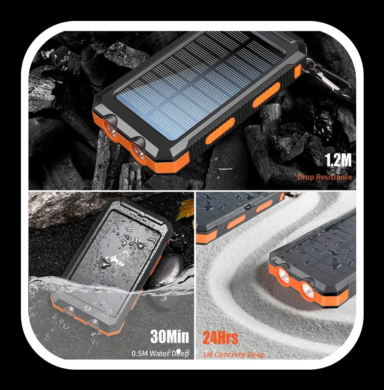 Batería solar portátil de 10000mAh,