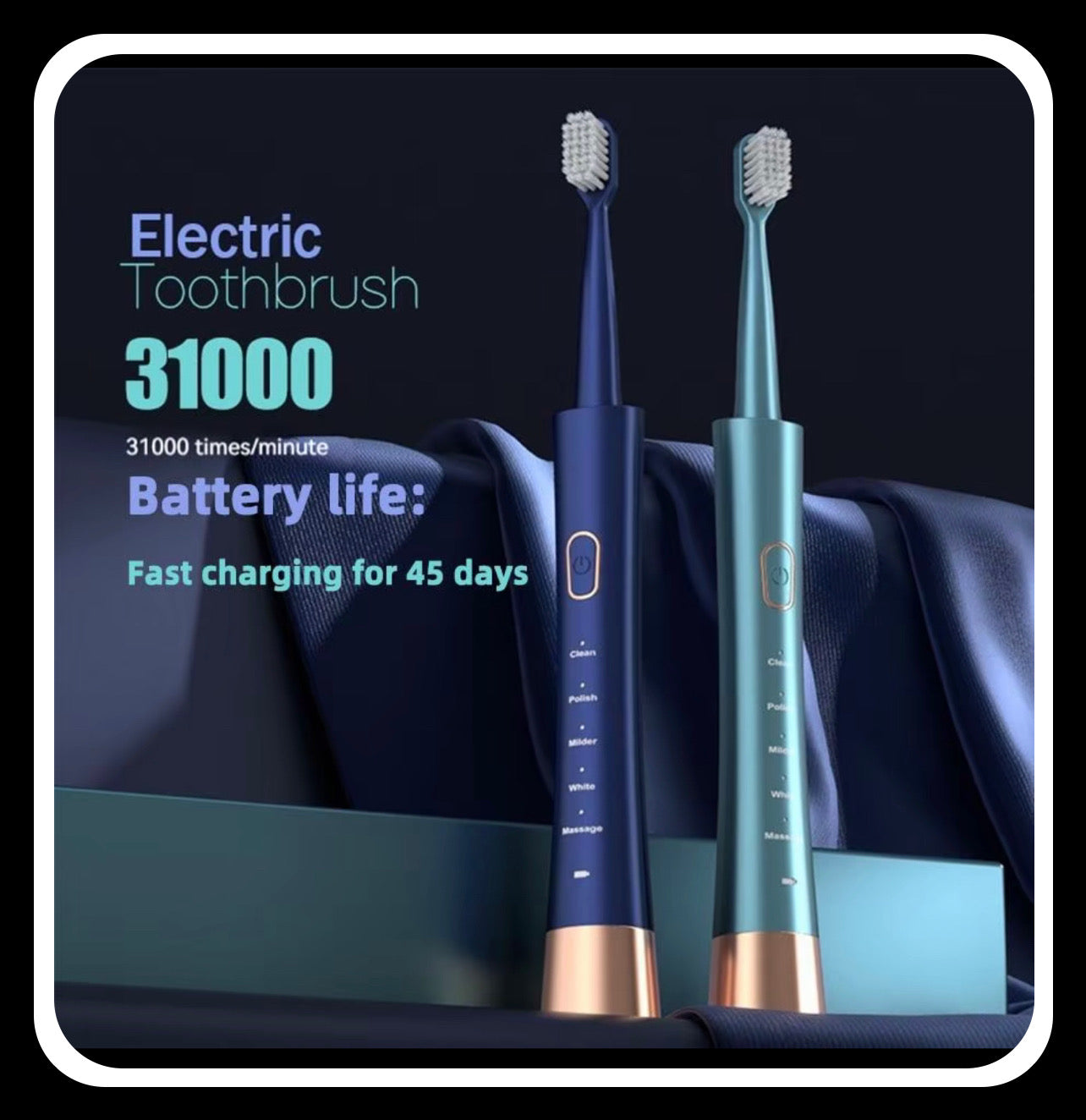 Cepillo de dientes eléctrico con carga USB